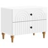 vidaXL Nattbordskap H&oslash;gglans hvit 62 x 34,5 x 48 cm Konstruert tre
