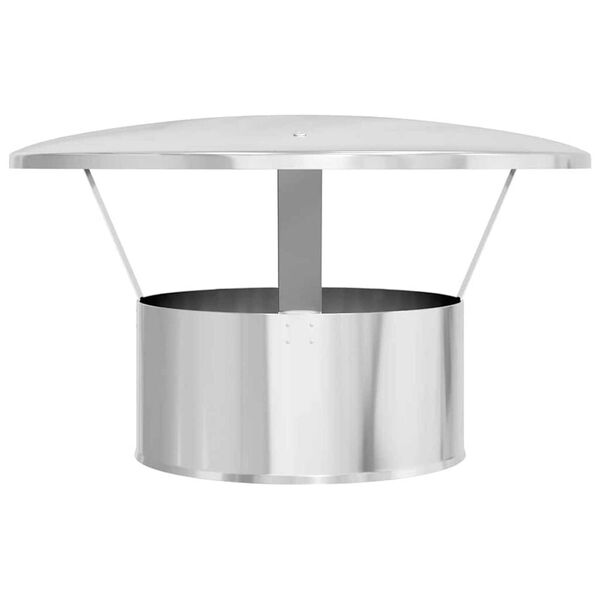 vidaXL Regndeksel Pipe s&oslash;lv 35 x 35 x 20 cm Rustfritt St&aring;l