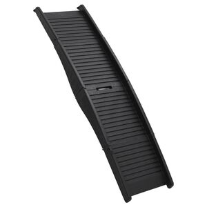 vidaXL Sammenleggbar hunderampe svart 153x40x12,5 cm plast