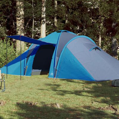 vidaXL Kuppeltelt for camping 6 personer blå vanntett