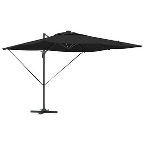 vidaXL Parasoll Svart 286 x 284 x 270 cm Aluminium og polyester