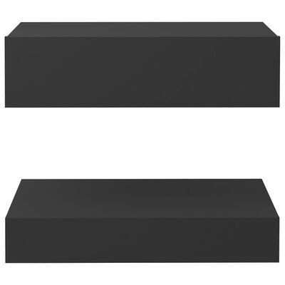 vidaXL Nattbord grå 60x35 cm sponplate