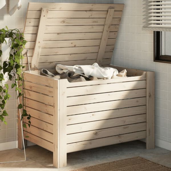 vidaXL Putekasse med lokk RANA 100x49x54 cm heltre furu