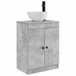 vidaXL Badm&oslash;bel med vask Betonggr&aring; 54 x 35 x 83 cm Konstruert tre