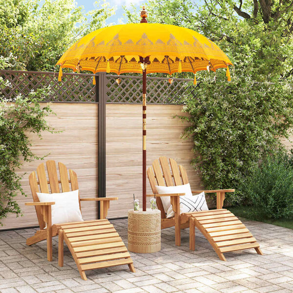 vidaXL Balinesisk Parasol Gul 185 x 185 x 260 cm