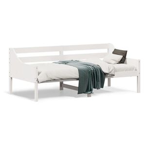 vidaXL Dagseng uten madrass hvit 90x190 cm heltre furu