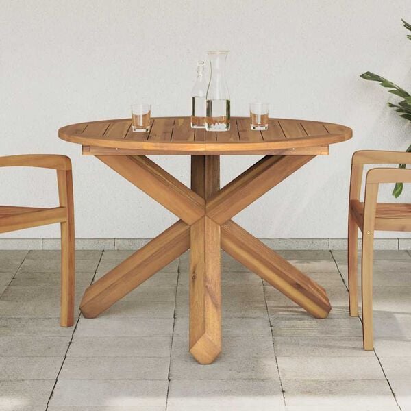 vidaXL Hagebord &Oslash;109x74 cm heltre teak