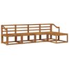 vidaXL Utend&oslash;rs sofa-sett 5 pcs Naturlig Solid akasietre