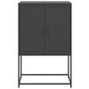 vidaXL Highboard svart 68,5x38,5x107 cm st&aring;l