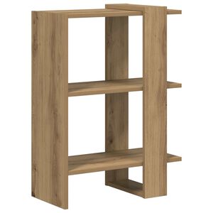 vidaXL Bokhylle 2 niv&aring;er 52 x 25 x 71,5 cm Konstruert tre Artisan Eik