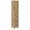 vidaXL H&oslash;yskap Artisan Eik 34,5 x 34 x 180 cm Konstruert tre