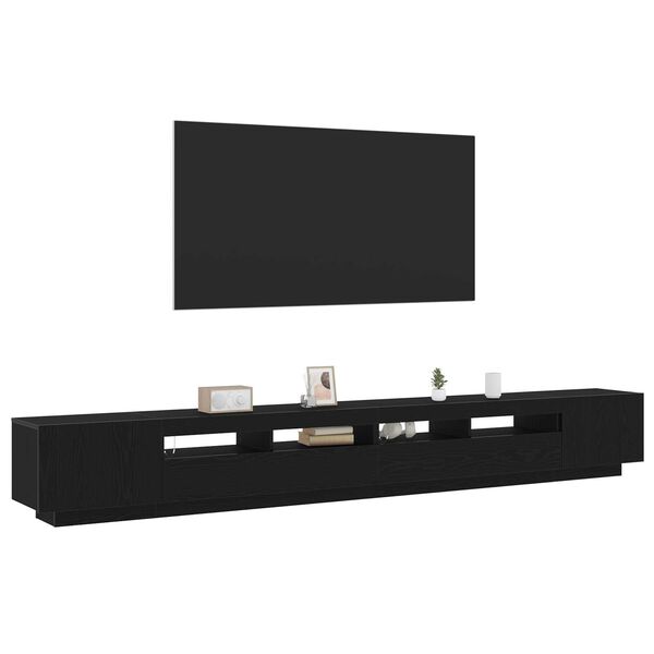 vidaXL TV-benksett 3 pcs Svart 300 x 35 x 40 cm Konstruert tre