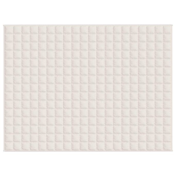 vidaXL Vektdyne kremhvit 150x200 cm 7 kg stoff