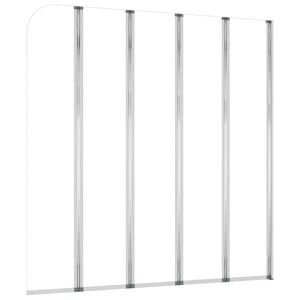 vidaXL Badekarvegg 120x140 cm herdet glass gjennomsiktig