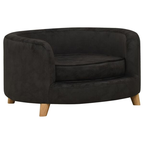 vidaXL Hundesofa svart 69x69x36 cm plysj