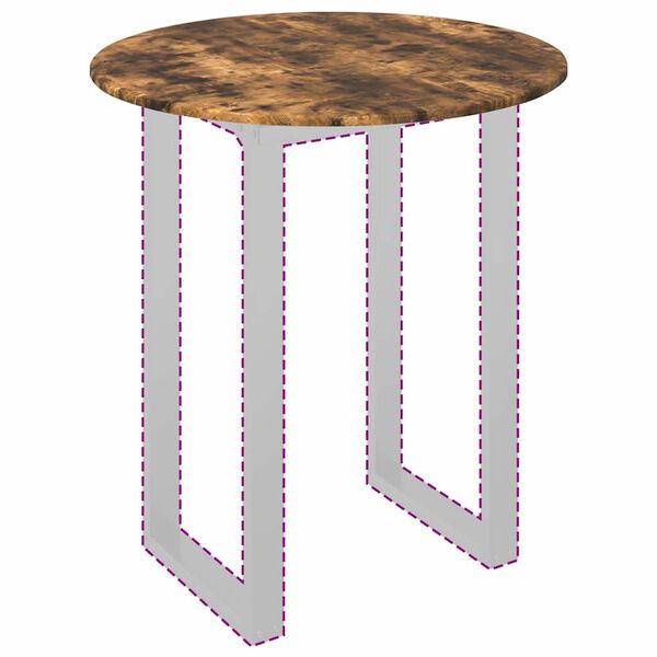 vidaXL Bordplate R&oslash;kt eik 80 x 80 x 1,5 cm Konstruert tre