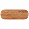 vidaXL Bordplate 110x40x2,5 cm oval heltre akasie