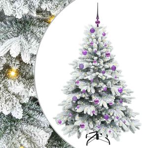 vidaXL Kunstig juletre med 150 LED med stativ Hvit 150 cm PE og PVC