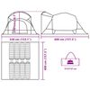 vidaXL Tunneltelt for camping 8 personer gr&aring; og oransje vanntett