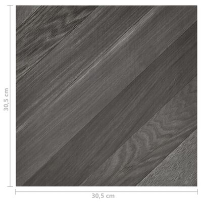vidaXL Selvklebende gulvplanker 55 stk PVC 5,11 m² grå stripet