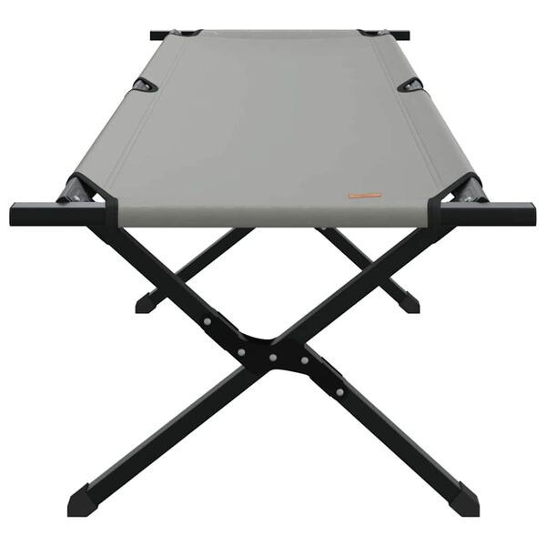 vidaXL Sammenleggbar camping seng Grå 193 x 69 x 45 cm Oxford-stoff