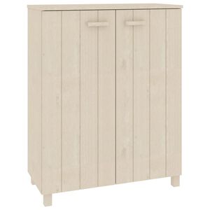 vidaXL Skoskap HAMAR honningbrun 85x40x108 cm heltre furu