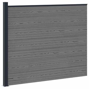 vidaXL Gjerdeplate WPC og Aluminium Gr&aring;