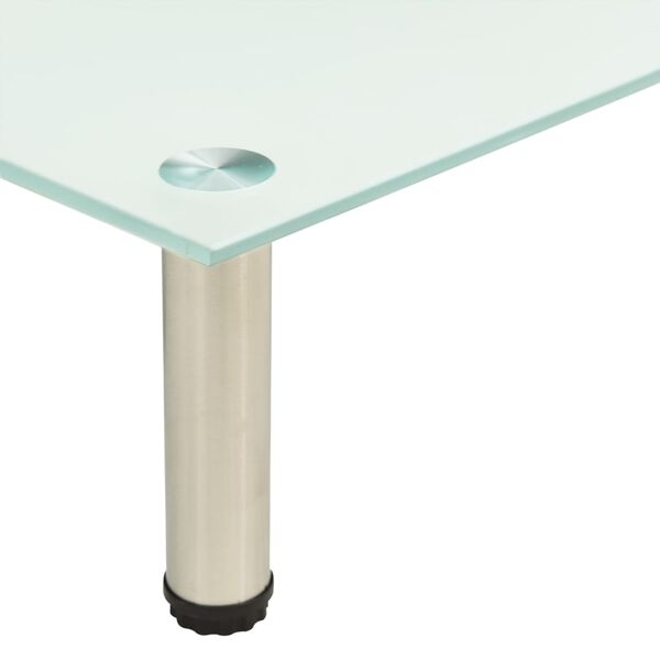 vidaXL TV-benk frostet 80x35x17 cm herdet glass