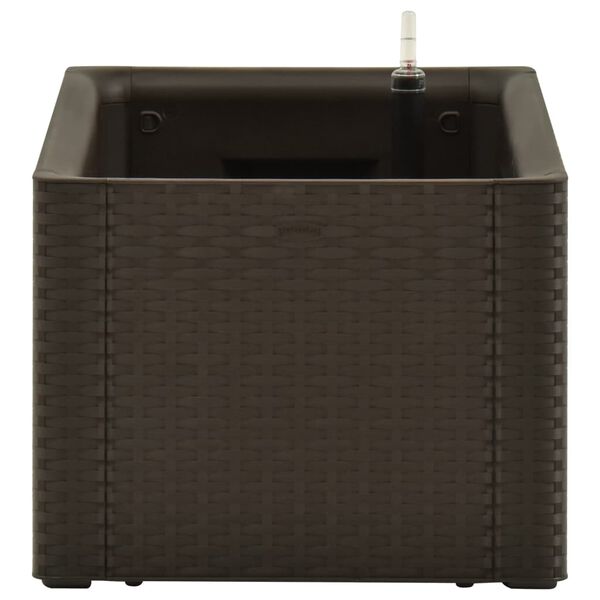 vidaXL Høybed med selvvanningssystem mocca 100x43x33 cm