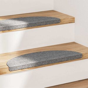 vidaXL Selvklebende trappematter 15 stk 56x17x3 cm gr&aring;