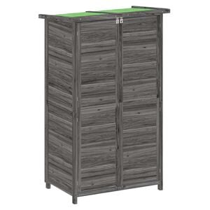 vidaXL Hageredskapsbod gr&aring; 83x57x140 cm heltre furu