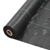 vidaXL Kontrollmatte for ugress PP 2x50 m svart