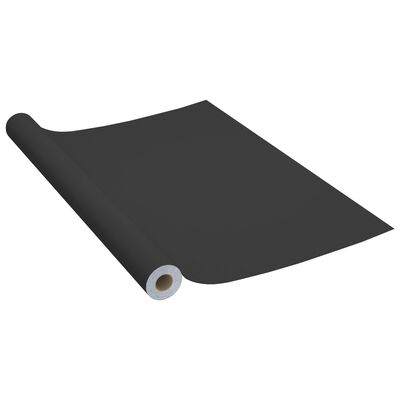 vidaXL Selvklebende folie til møbler svart 500x90 cm PVC