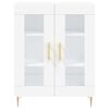 vidaXL Highboard hvit 69,5x34x180 cm konstruert tre