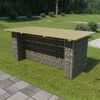 vidaXL Hagebord med st&aring;lgabion 180x90x74 cm furu