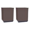 vidaXL Plantekasser 2 stk brun 30x30x37 cm polypropylen