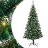 vidaXL Kunstig Forh&aring;ndsopplyst Juletre gr&oslash;nn 240 cm PVC og metall