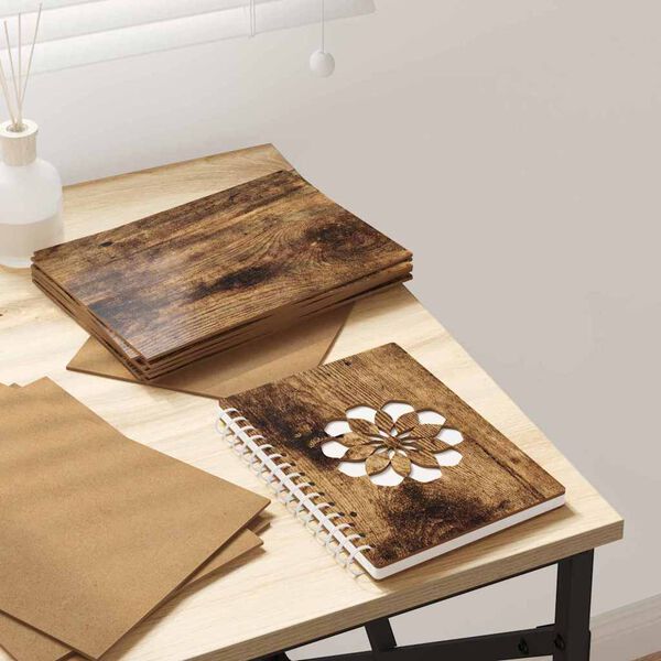 vidaXL Dekorpaneler 150 pcs R&oslash;kt eik 21 x 30 x 0,27 cm Konstruert tre