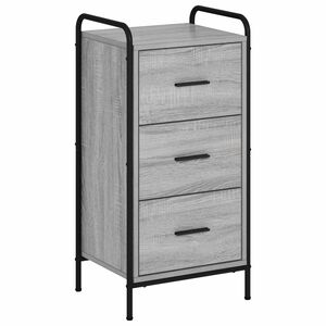 vidaXL Serviesskap Gr&aring; Sonoma 97 x 33 x 81 cm Konstruert tre