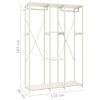 vidaXL Garderobe hvit og eik 110x40x167 cm metall og sponplate