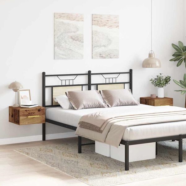 vidaXL Nattbordskap 2 pcs Gammelt tre 35 x 35 x 20 cm Konstruert tre