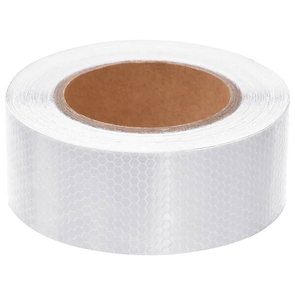 vidaXL Reflekterende tape hvit 5 cm x 20 m PVC