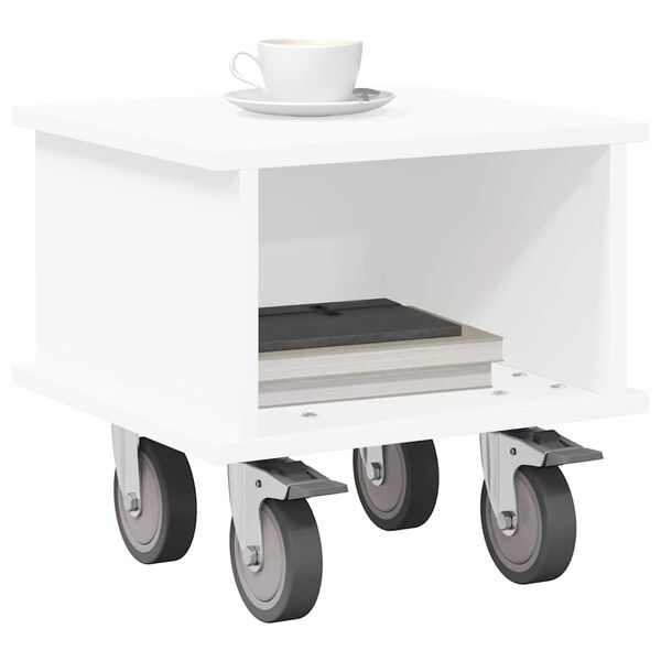 vidaXL TV-benk Hvit 37 x 35 x 35 cm Konstruert tre