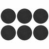 vidaXL Stepping Stone 6 stk. Svart &Oslash; 44 x 2 cm Gummi
