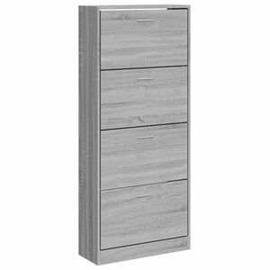 vidaXL Skoskap gr&aring; sonoma 63x24x147 cm konstruert tre