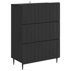 vidaXL Skuffeskap Svart 66 x 34,5 x 92 cm Konstruert tre