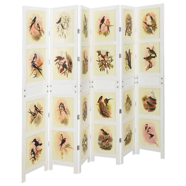 vidaXL Romdivider Panel Hvit 212 x 165 cm MDF