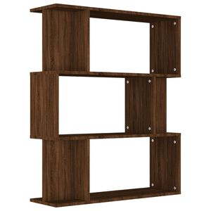 vidaXL Bokhylle/romdeler brun eik 80x24x96 cm konstruert tre