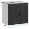 vidaXL Vaskeskap Porto 2 stk. Svart 80 x 46 x 81,5 cm Konstruert tre