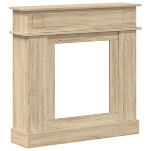 vidaXL Peisramme Sonoma eik 102 x 26 x 100 cm Konstruert tre